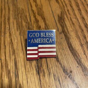 God Bless America Flag Pin 1"x1"